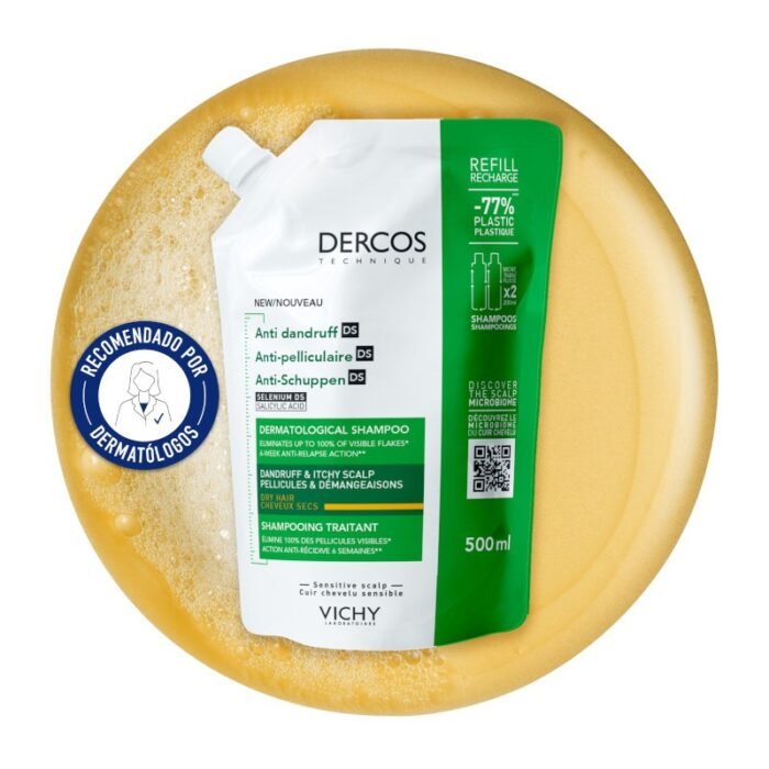 VICHY Anti-Dandruff Shampoo for Dry Hair Refill 500ml (V.7208)