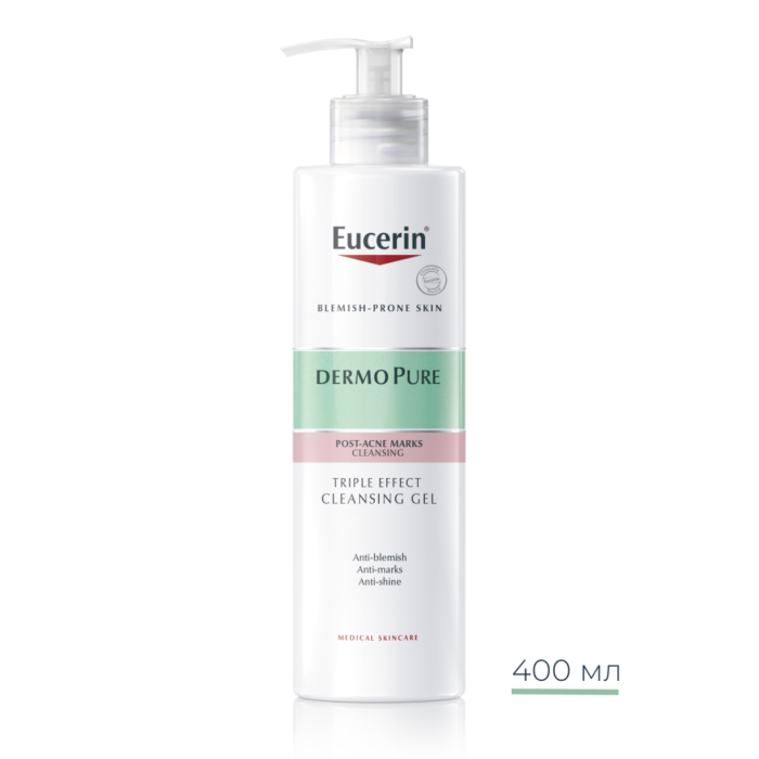 EUCERIN DERMOPURE Triple Action Cleansing Gel for Face and Body 400 ml (63830)